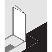 Kermi Filia XP Seitenwand verkürzt auf Badewanne FXUVD07516VAK 75x160cm, silber hochglanz, ESG klar