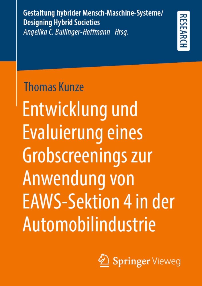 Entwicklung Und Evaluierung Eines Grobscreenings Zur Anwendung Von Eaws-Sektion 4 In Der Automobilindustrie - Thomas Kunze  Kartoniert (TB)