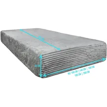 ASPERO Spannbettlaken Flanell 140 x 200 cm grau
