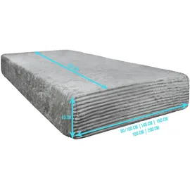 ASPERO Spannbettlaken Flanell 140 x 200 cm grau