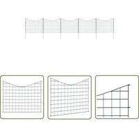 The Living Store Gartenzaun Set Konkav 77,5x64 Cm Grün - Teichzaun - Gartenzaun - Kinderzaun - Zierzaun - Begrenzung