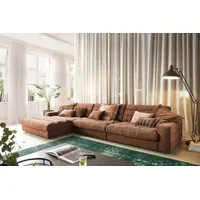 KAWOLA Sofa LANA Ecksofa Cord rost Recamiere links