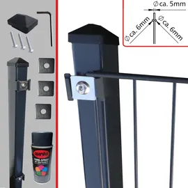 fa-bausysteme Doppelstabzaun Anthrazit 6-5-6 Plättchen 1630 mm 5 m