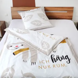 Happy-Life H:)PPY 45175 life Bettwäsche Faultier | Bunt