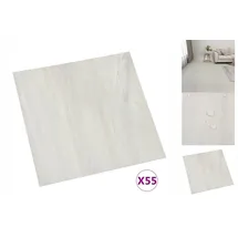 vidaXL PVC-Fliesen Selbstklebend 55 Stk. 5,11 m2 Creme