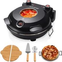 NutriChef Pizzaofen Black