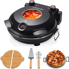 NutriChef Pizzaofen Black