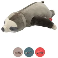 UNUS Seitenschläferkissen Faultier 30 x 30 cm Grau