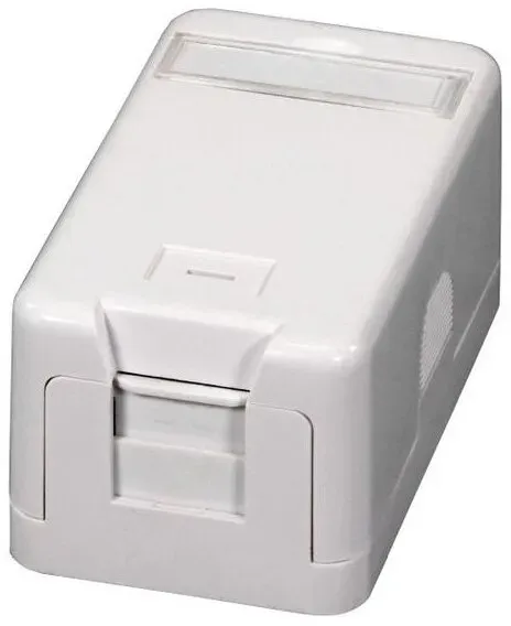 DNTE Aufputz-Gehäuse Keystone AP 1-Port weiß