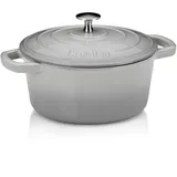 Kela Calido Bräter 21 cm rund grau