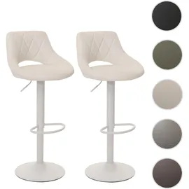 MCW Barhocker N64 2er Set drehbar höhenverstellbar  Weiß