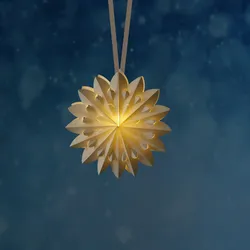LED Papierstern Adventsstern Weihnachtsstern Faltstern beleuchtet 40cm