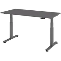 Bümö Schreibtisch, Graphit, Graphit, Nachbildung, Rechteckig, 160x72x80 cm, FSC