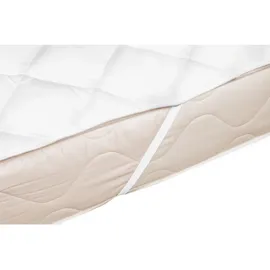 ZOLLNER Topper Matratzenschoner 90 x 200 cm Weiß