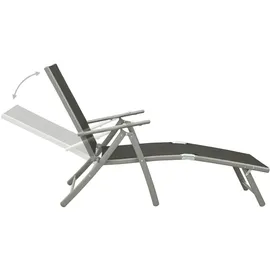 vidaXL 3-tlg. Garten-Lounge-Set Textilene und Aluminium Silbern