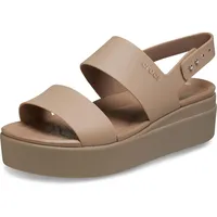 Crocs Damen Brooklyn Low Wedge Sandalen, Latte Mushroom, 42/43 EU