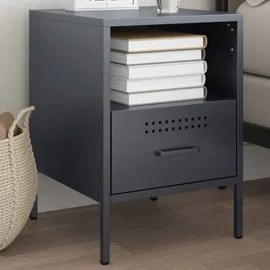 vidaXL Nachtschrank Anthrazit 36 x 39 x 50,5 cm Grau