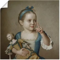 Artland Wandbild »Mädchen mit Puppe.«, Kind, (1 St.), als Leinwandbild, Poster in verschied. Größen Artland Farbe Bild(er): bunt