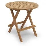 Antike Fundgrube Gartentisch Beistelltisch Ø 50 x 50 cm Braun