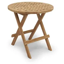 Antike Fundgrube Gartentisch Beistelltisch Ø 50 x 50 cm Braun