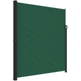 vidaXL Seitenmarkise 220 x 300 cm Dunkelgrün Polyester