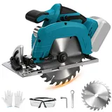 Roadtime 7 Zoll Akku-Kreissäge für Makita 18 V Akku(ohne Akkus),Professional Mini Handkreissäge mit 1pcs 180 * 60 Holzsäge Klingen,ideal für Holz, Weichmetall, Kunststoff, Fliesen