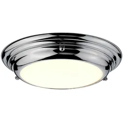 Licht-Erlebnisse Deckenlampe ANISA Chrom poliert, Weiß, Baustahl, Kunststoff, IP54 LE46144