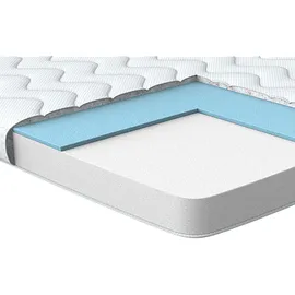 Beliani Gelschaum Matratzen topper 90 x 200 cm Weiß