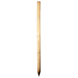 Rundhölzer 8 cm – druckimprägniertes Kiefernholz, rund gefräst, einseitig gespitzt & gefast, Längen: 100–250 cm, für junge Bäume & Gartenbau