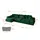 altdecor Ecksofa Cord mit Schlaffunktion 2-Sitzer Grün