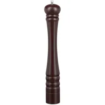 Relaxdays Pfeffermühle Holz, Keramikmahlwerk, groß, HxBxT: 40 x 6 x 6 cm, klassisches Design, Schokobraun