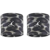 Jordan Nike Jordan Dri‐FIT Terry Wristbands 2er Pack Printed – Basketball Schweißbänder – Sport Wristbands für Training & Fitness, Black/Black/White, One Size