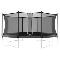 Berg Toys Trampolin Grand Favorit Regular 520 x 345 cm inkl. Sicherheitsnetz Grau