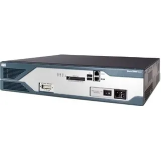 Cisco 2851, 10, 100, 1000 Mbit/Sek, 10/100/1000Base-T(X), Ethernet (RJ-45), IOS, 128-bit AES, 192-bit AES, 256-bit AES, 3DES, DES, 2U - Schwarz/Blau/Silber
