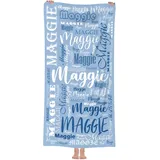 MJARTORIA Personalisiert Strandtuch Microfaser Badetuch mit Namen Kinder Damen, Beach Towel Handtuch Badetuch Stranddecke Schnelltrocknend für Reise Schwimmen Sauna Yoga Fitness 76x152cm Mikrofaser