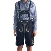 Trachterbahn Trachtenlederhose Kinderlederhose Tracht kurz braun Bestickt echtes Leder, Oktoberfest 122