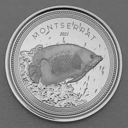 Silbermünze 1oz Blue Girdled Angelfish 2021 Eastern Caribbean 8 (Montserrat)