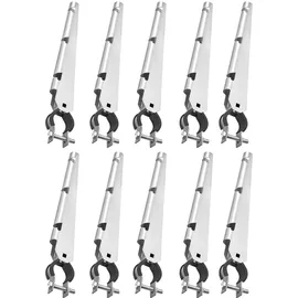 Vevor Übersteigschutz Zaunerhöhung, 10er-Pack, Stacheldrahtabweiser 375 mm, Stacheldrahthalter für 3,3 cm bis 3,8 cm Maschendrahtzäune, Ω-Halterungsdesign, Stacheldrahtarm aus verzinktem Stahl