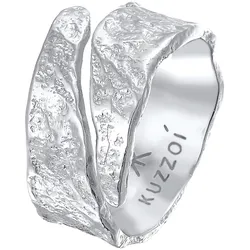 KUZZOI Bandring Struktur Used Look 925 Silber Herrenschmuck   Herren 