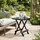 Spetebo Kunststoff Klapptisch Adige 45 x 43 cm - anthrazit - Garten Beistelltisch klappbar