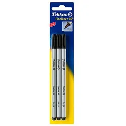 Pelikan 96 Fineliner schwarz 0,4 mm, 3 St.