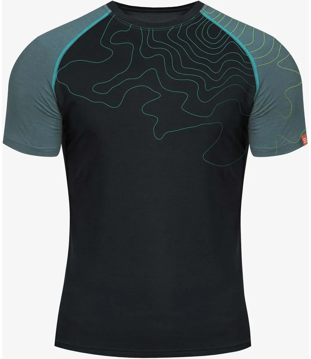 Ein schöner Fleck Erde Kurzarm-shirt Merino Innergebirg Schwarz/Schiefergrau schwarz M