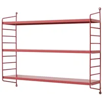 [en.casa] Modulares Wandregal Strängnäs Wassermelonenrot Hängeregal mit 3 Regalböden