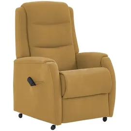 Hukla Fernsehsessel Max Mikrofaser 72 x 109 x 82 cm Gelb elektrisch mit Rollen