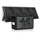 CTOLITY AP2000 Tragbare Powerstation, 2048Wh Solargenerator mit 200W Solarpanel, 220V/2000W (Spitze 2600W) mobile Stromversorgung mit LCD Anzeige für Urlaub auf Camping, Outdoor Abenteuer, Notfälle