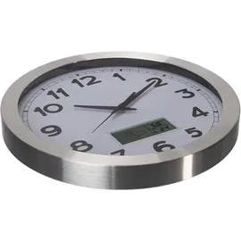 Perel Wanduhr Silber 35 cm