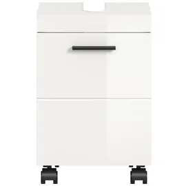 Möbel Boss Waschbeckenunterschrank Nova 40 x 58 x 30 cm Weiß Hochglanz