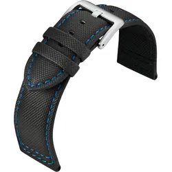 Eulit Kunststoff Regatta 20mm" E56232620052" - schwarz - blaue Naht