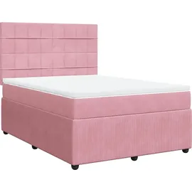 vidaXL Boxspringbett 140 x 200 cm Rosa