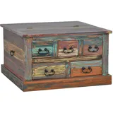 Couchtisch / Truhe Cancun Massivholz Pinie Shabby Chic Mexiko Möbel Mexikanisch